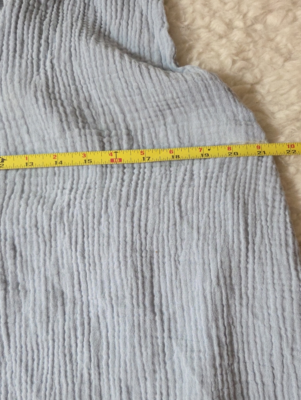 HYFVE Light Blue V-Neck Cotton Gauze Jumpsuit with Tie Ankles Sz L Oversized Fit - Picture 10 of 13